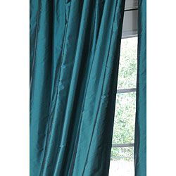 Faux Silk Signature Teal 108 inch Curtain Panel