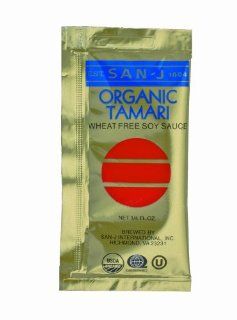 San J Organic Wheat Free Tamari Soy Sauce Gold Label Travel Packs, 200