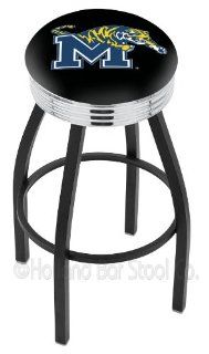 Memphis Tigers   30 Inch Swivel Bar Stool with Logo and