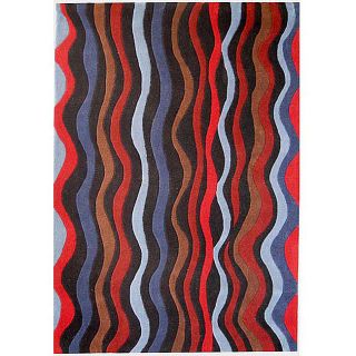 Zigzag Red/ Blue Area Rug (8 x 106)