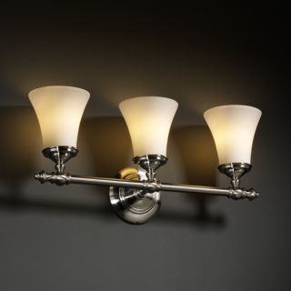 light Round Flared Opal Brushed Nickel Bath Bar Fixture Today $264