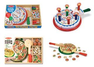 167 Pizza Party Wooden Play Food Sets + Activity Book Toys & Games