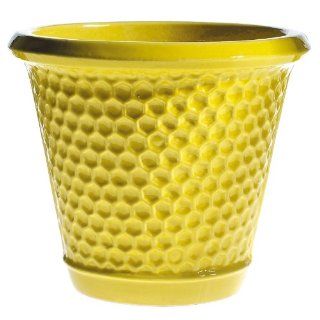 Global Pottery SD168 8 Honeycomb Planter, Happy Yellow, 8