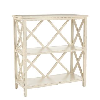 Weymouth Distressed Ivory Bookcase