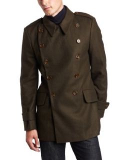 French Connection Mens Restrain Wool Military Coat