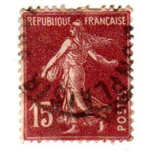 France. One Single 15c Red Brown Sower Stamp Dated 1926, Scott #165