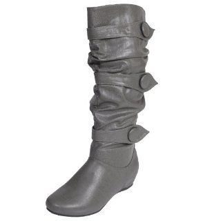 Journee Collection Button Trim Slouchy Boots
