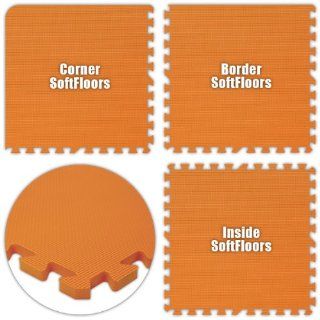 Floor Pad, SoftFloors, Orange, 24 x 34 Set, Total Sq. Ft