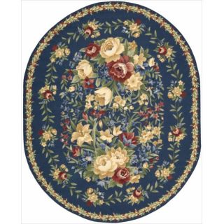 Hand hooked Blue Country Heritage Rug (76 x 96 Oval) Today: $344.99