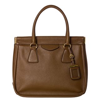 Prada Lux Tobacco Saffiano Leather Satchel Handbag Today $2,179.99