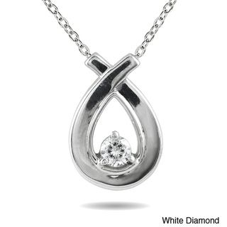 10k White Gold 1/6ct TDW Diamond Necklace