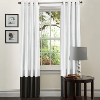 Lush Decor Black and White Prima 108 Inch Curtain Panels (Set of 2