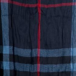 Burberry Giant Check Merino Wool  and Cashmere blend Crinkled Scarf