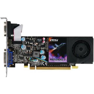 MSI N220GT MD1GL/D3 GeForce GT 220 Graphics Card   PCI Express 2.0 x1