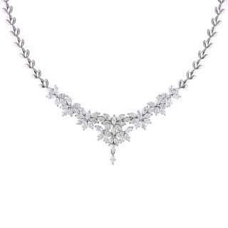 Miadora 18k White Gold 7 2/5ct TDW Diamond Necklace (G H, SI1
