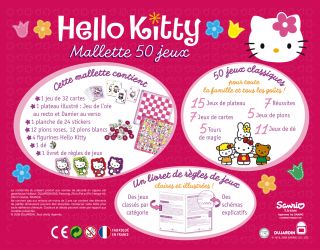 Mallette 50 jeux Hello Kitty   Achat / Vente JEU DE PLATEAU Mallette