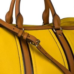 Burberry Large Yellow Leather Tote