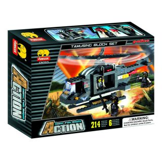 Fun Blocks Police SWAT Helicopter Brick Set (214 pieces) Today $22.99