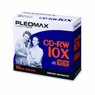 Samsung Pleomax 10X CD RW 80min 10pkSlim Jewel Case