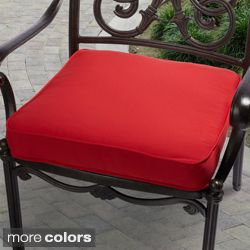 Outdoor 20 inch Solid Traditional Chair Cushion with Sunbrella Fabric