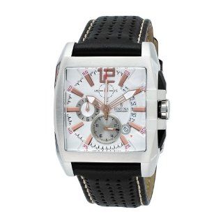 Festina Mens F16363/1 Chronograph Stainless Steel Leather Strap Watch