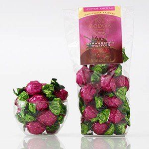 Godiva Strawberry Truffles Bag 6.5oz (184g)   Milk Chocolate with a