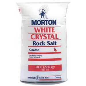 Morton Salt Company 4458 50 LB White Cyrstal Extra Coarse Rock Salt