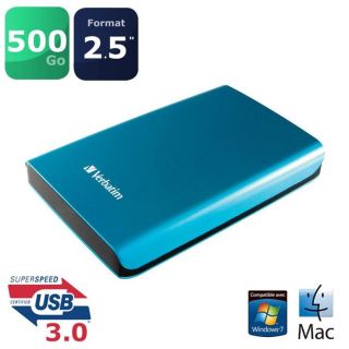 Verbatim USB Store n Go 3.0 500 Go Bleu 2.5   Achat / Vente DISQUE
