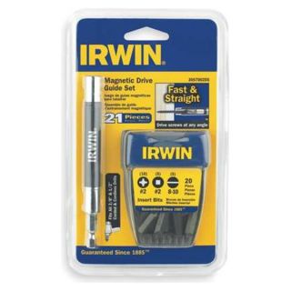Irwin 3057002DS Drive Guide Set, 1/4 In, Mag Guide, 21 Pc