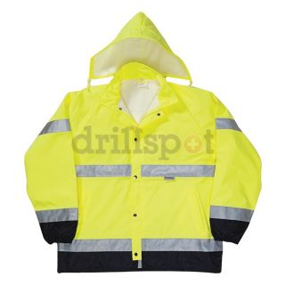 Occunomix LUX TJR M Hi Viz Rainwear Jacket, Yellow, Medium