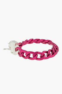 Raf Simons Pink Skull & R Chainlink Bracelet for men