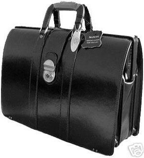 Black Mancini Leather Briefcase Lawyer/doctor Laptop