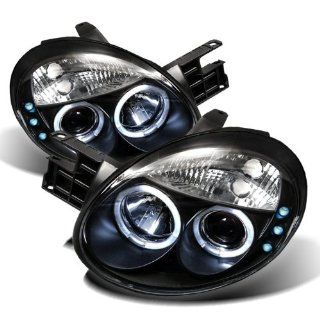Dodge Neon 2003 2004 2005 Halo LED Projector Headlights   Black