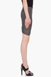 T By Alexander Wang Grey Marled Twist Skirt for women