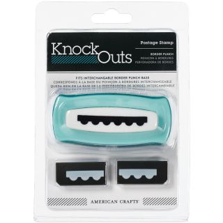 American Crafts Knock Outs Postage Stamp Border Punch