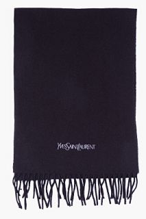 Yves Saint Laurent Long Black Wool Scarf for men