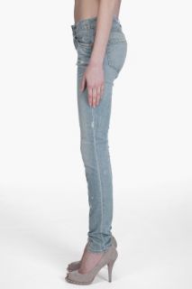 R13 Light Blue Skinny Jeans for women