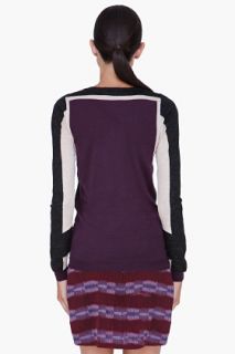 See by Chloé Charcoal Colorblock Knit Sweater for women