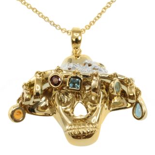 Michael Valitutti/ Colette Multi gemstone Skull Necklace Today $119