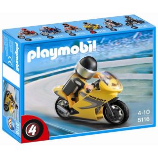 Playmobil   5116   Encore plus de vitesse  Un motard playmobil et sa