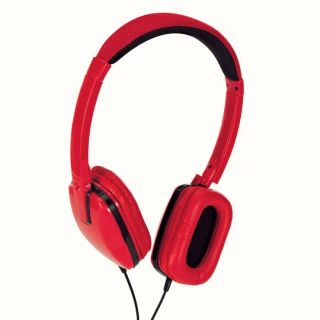 Casque rouge avec écouteurs carrés TEC549R    Soignez votre look et