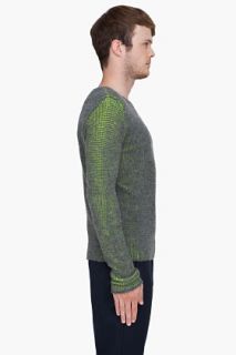 Paul Smith  Grey & Yellow Alpaca Sweater for men