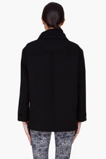 Iro Black Leather Trim Lisbeth Coat for women