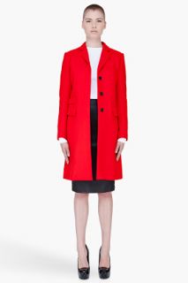 McQ Alexander McQueen Red Wool Cashmere Coat for women
