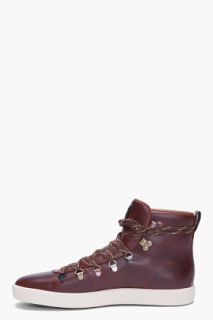 Paul Smith Jeans Brown Leather Allston Sneakers for men