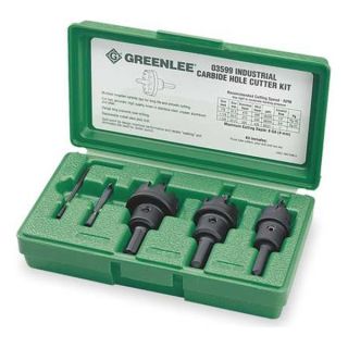 Greenlee 635 Hole Cutter Kit, 5 PC, Tungsten Carbide