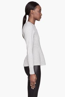 3.1 Phillip Lim Heather Grey Ribbed Ottoman Pullover for women
