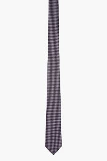 Billtornade Grey Checkered Silk Tie for men