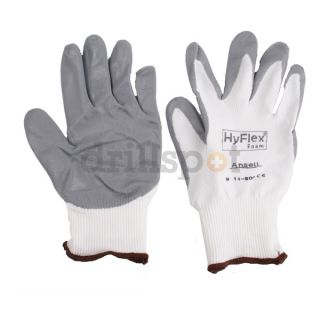 Ansell 11 800 9 Coated Gloves, Palm, L, Gray/White, PR