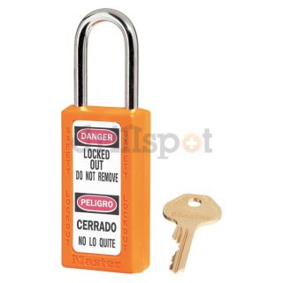 Master Lock 411KAS12ORJ Lockout Padlock, KA, Orange, 1/4In., PK12